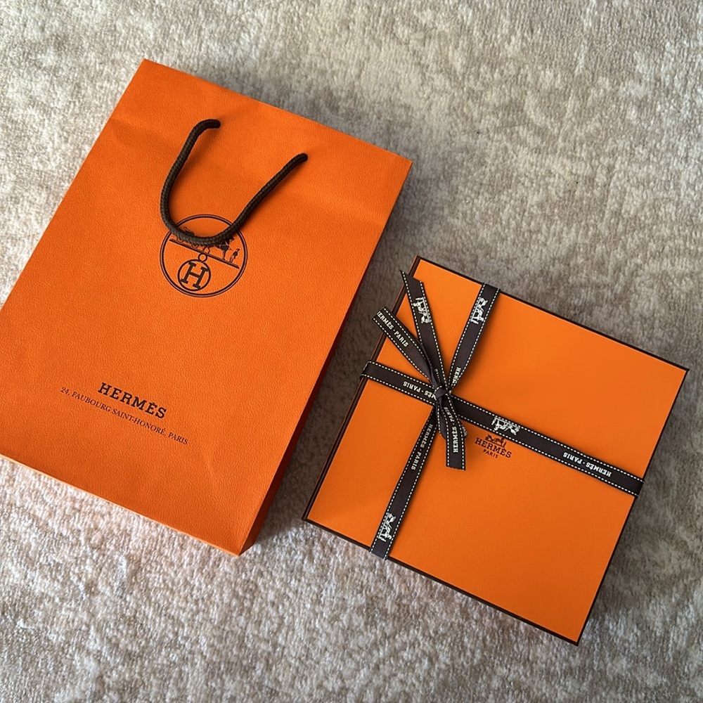 Hermes Empty Box, Bag, & Ribbon - image 3